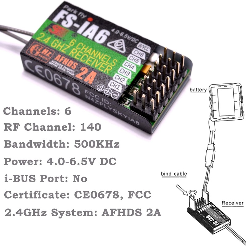 Flysky FS-IA6 Alıcı 6CH Çift A - Drone Racing Battery incelemesi ve fiyatı