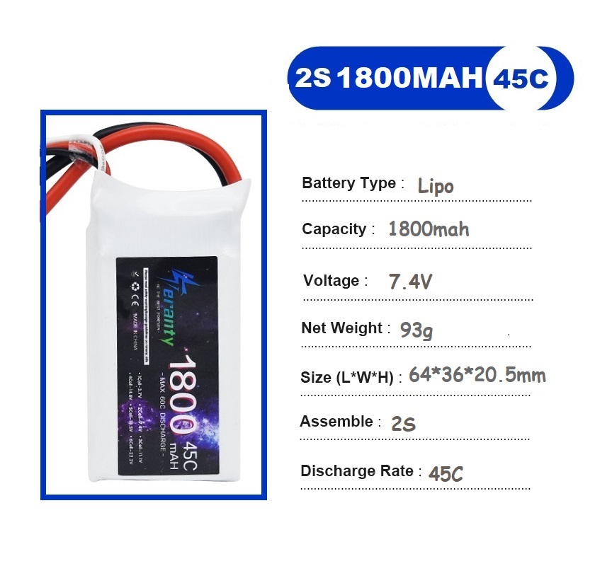 2 adet 7.4V Lipo 2S pil 1500ma - Drone Racing Battery incelemesi ve fiyatı